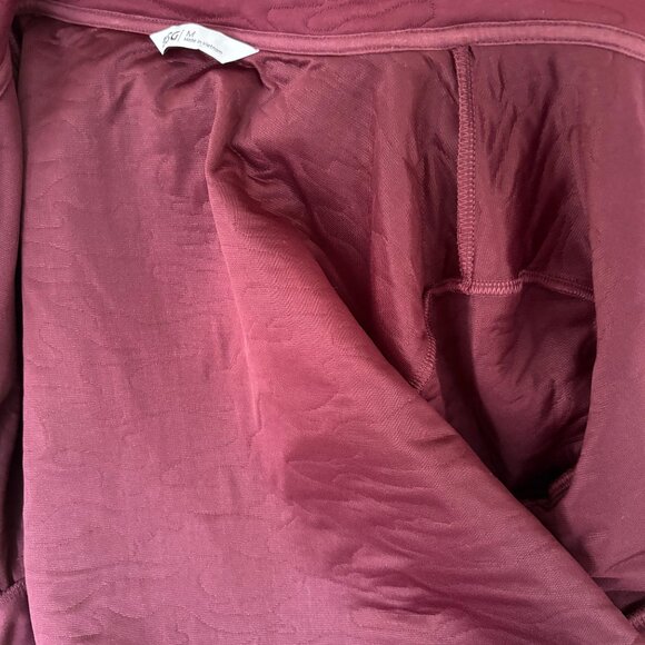 DSG Women’s Quilted Full Zip Hoodie Jacket M Burgundy - Picture 6 of 7